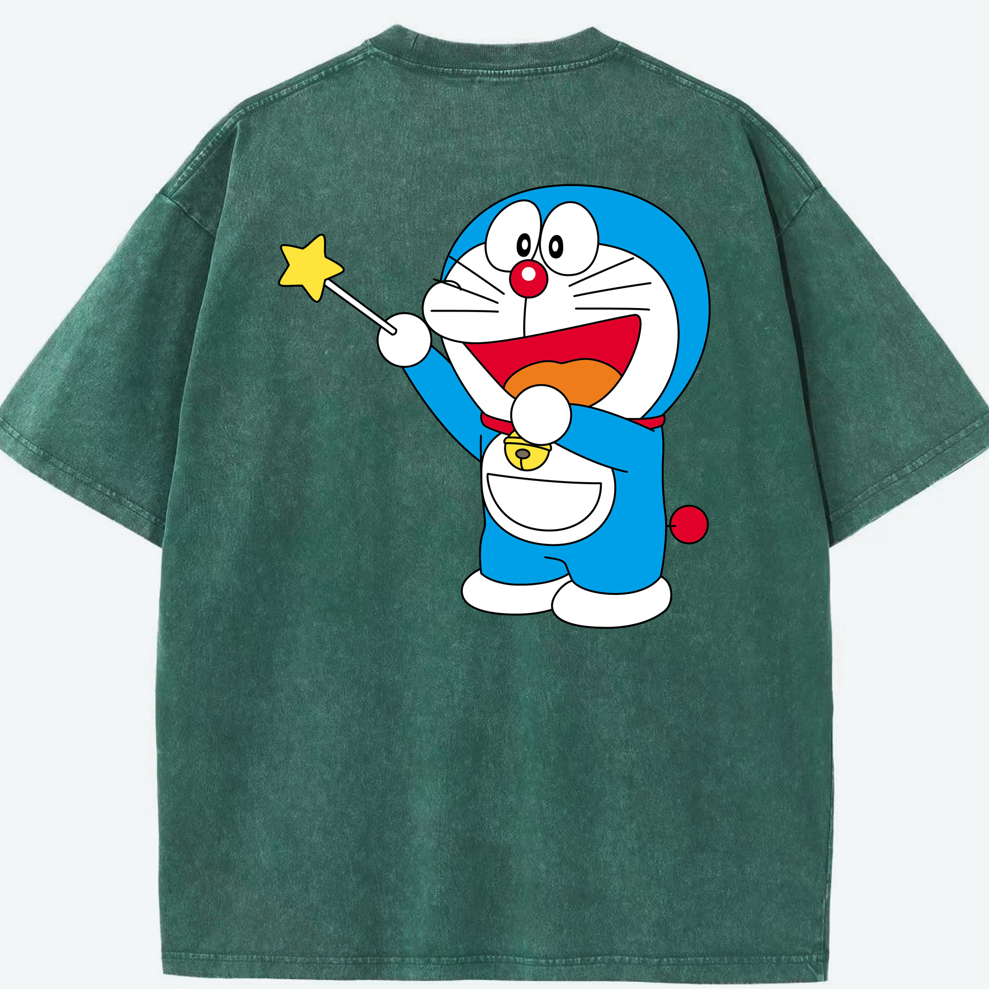 （画像用） ドラえもん Doraemon 綿100% ヴィンテージ風 半袖Tシャツ（背面プリント）